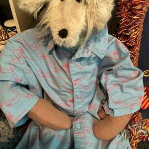 Poler men’s large short sleeve casual button down in fun ocean underwater print!